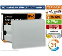 SEGNAPASSO SMD LED RETTANGOLARE IN VETRO MONTAGGIO A INCASSO 503E 4W CCT IP65 [EEK: D]