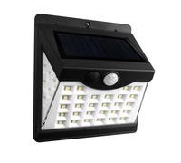Segnapasso solare LED con sensore di movimento 110x124x59 mm Nero Nero
