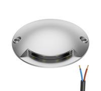 ledscom.de Luce di terra a LED, segnavia RUNDA per esterni, IP67, alluminio, rotonda, Ø 70 mm, bianco caldo