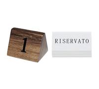 Segnaposto numerici in legno, decorativi, per ristoranti con numeri da 1 a 10, s