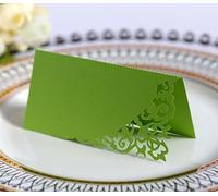 Segnaposto per nome, 100 pezzi, per scrivere, in carta perlescente, per matrimonio, tavolo, compleanno, battesimo, comunione, banchetto, cena, feste, colore verde #2