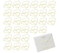 Segnaposto Porta Carte da Tavolo, 30 Pezzi Segnaposto Numeri da Tavolo Portacarte, Mini Memo Cuore Clip, Forma di Cuore Supporto per Cartello, Portanumero da Tavolo, per Feste, Matrimoni, Ristoranti