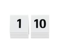 Segnaposto Securit in acrilico rigido numeri da 1 a 10 bianco set da 10 pezzi -