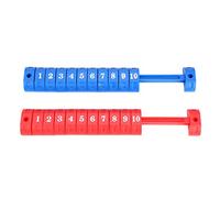 Segnapunti per Biliardino, Set da 2 Pezzi con Tasti Ergonomici per Il Punteggio, per 2 Gruppi Che Contano da 1 a 10 Numeri (Rosso Blu)