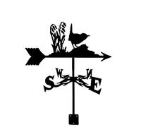 Segnavento a banderuola con strega e gatto, fata, colibrì, gallo, indicatore di direzione del vento, strumento di misurazione con decorazione per giardino, patio, cortile