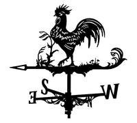 Segnavento a forma di animale, montaggio sul tetto, banderuola con indicatore di direzione del vento, in acciaio inox, per patio, cortile, ornamento decorativo