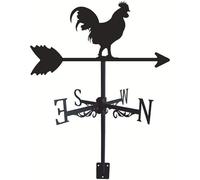 Segnavento a forma di gallo in ferro, per capannoni, casa, fattoria, indicatore di direzione del vento, decorazione da giardino in stile retrò