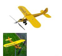 Segnavento a vento per aeroplano, aeroplano da giardino fai da te con direzione del vento per la decorazione del cortile, mulino a vento in metallo per pali da cortile ornamenti decorazione patio