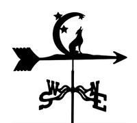 Segnavento da tetto a banderuola, design retrò, alce, corgi, scoiattolo, lupo, silhouette, indicatore di direzione del vento, staffa in metallo per esterni, per giardino e cortile