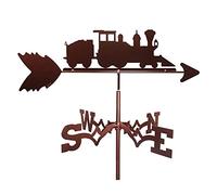 Segnavento decorativo a banderuola, banderuola da giardino, decorazione per cortile, auto, in acciaio inox, stile retrò, durevole, con indicatore di direzione del vento