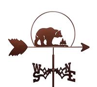 Segnavento decorativo a banderuola da giardino, con paletto, in acciaio inox, durevole, indicatore di direzione del vento, strumento di misurazione professionale