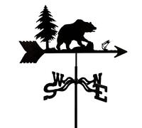 Segnavento decorativo a banderuola per giardino, decorazione per cortile, in acciaio inox, indicatore di direzione del vento, strumento di misurazione per fattoria, stile retrò, durevole