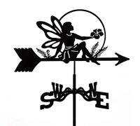 Segnavento decorativo a banderuola per tetti da giardino, decorazione da cortile, in acciaio inox, stile retrò, durevole, strumento di misurazione professionale