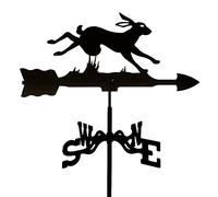 Segnavento decorativo a forma di mini animale, paletto decorativo per giardino, con indicatore di direzione del vento in acciaio inox, strumento di misurazione della scena agricola