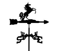 Segnavento decorativo a forma di mini animale, paletto decorativo per giardino, con indicatore di direzione del vento in acciaio inox, strumento di misurazione della scena agricola