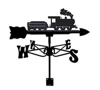 Segnavento decorativo a forma di treno, banderuola per montaggio su tetto, per trattori agricoli all'aperto, auto, aerei, con rivestimento antiruggine (treno)