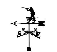 Segnavento gatto e farfalla che giocano silhouette in acciaio inox cacciatore e segugio indicatore di direzione del vento Weathercock strumenti di misurazione per staffa esterna Decor Craft