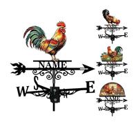 Segnavento in metallo con nome personalizzato, indicatore di direzione del vento personalizzato per montaggio sul tetto, decorazione vintage per esterni, per giardino, fattoria, patio, capannone