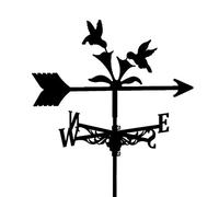 Segnavento in metallo per montaggio sul tetto, banderuola a vento creativa per uccelli e fiori, indicatore di direzione del vento Weathercock Windblown Roof Garden, per esterni, fattoria, cortile