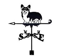 Segnavento indicatore di direzione del vento, strega e gatto, musica runa pescatore, banderuola in acciaio inox con rivestimento da giardino, paletto decorativo artistico nero satinato