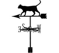 Segnavento ornamento gatto indicatore di direzione banderuola strumento di misurazione installazione tetto banderuola scena fattoria accessori deco giardino - Cat C