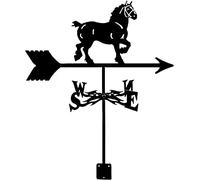 Segnavento Sika Cervo Lavoro Cavallo Guerra Silhouette Indicatore di Orientamento Segnavento in Acciaio Inox Strumento di Misura con Rivestimento per Staffa Esterna Decorazione Artigianato
