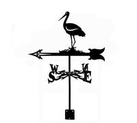 Segnavento Silhouette in acciaio inox paletto da giardino strumenti di misurazione banderuola indicatore direzione vento Weathercock 35 * 50 cm