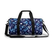 Segni astrologici geroglifici stampati borsa sportiva da palestra borsone da viaggio borse da viaggio borse da weekend leggere per uomo donna, Stile:, 17.7in/9in/9in, MHXYZHW