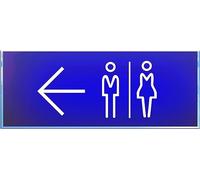 Segni bagno uomini donne, Cartelli for bagni maschili e femminili, cartello da parete for bagni, cartello luminoso a LED, cartello a LED con freccia for bagni, cartelli di conformità, cartello da pare