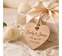Segni Di Cuore In Legno Personalizzati, Etichette A Cuore Di Legno Incise | Per Segnaposto Per Matrimoni, Bomboniere Per Addio Al Nubilato, Decorazioni Per Feste E Confezioni Regalo, 5-100 Pezzi