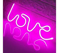 Segni di neon di amore per la camera da letto, USB o batteria Neon Luce, led neon Luce,parete per le ragazze Amore Illuminare Segni per la festa di Natale Wedding Kids Room Soggiorno, Rosa