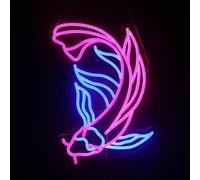 Segni di neon Koi per la decorazione del muro, dimmabile Neon Art Sign LED Light Man caverna divertente camera da letto luci, carino neon illuminare le decorazioni dei segni