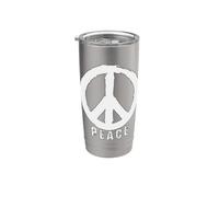 Segni di pace - pace - simbolo di pace - segno di pace Peace Bicchiere termico in acciaio inox doppia parete