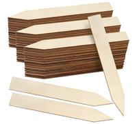 Segni di pianta etichette pianta da 100 pcs da 0, 8x6 pollici in legno etichette in bianco marcatori da giardino scrittura liscio con area di scrittura a doppio lati ecologici per erbe vaso