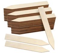 Segni di pianta Etichette pianta da 50pcs da 0, 8x6 pollici in legno etichette in bianco marcatori da giardino a scrittura a doppio lati di scrittura ecologiche per erbe vaso