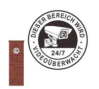 Segni di telecamera immobiliare - Segni di visualizzazione della fotocamera di sicurezza esterna, adesivi di segnali di sicurezza | Registrazione di registrazione di 24 ore Decali di sicurezza, etiche