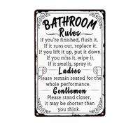 Segni Divertenti Delle Regole Del Bagno Targhe Metallo Divertente Targa In Metallo Decorative Cartello Decorativo Per Cucina Murale Bar Pub