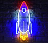 Segni Luminosi al Neon, Acrilico LED Neon Wall Light Decorazione della luce della parete LED, USB Powered Acrilico Neon Luce per la Soggiorno,Party Christmas Decor (Razzo)