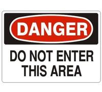 Segni Targa In Metallo, Decorative Targhe In Metallo Posters, Danger Do Not Enter This Area, Porta Segno Per Bagno Garage Cucina, 20X30Cm