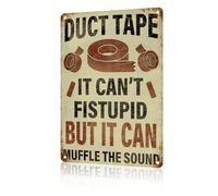 Segni Targa in Metallo Duct Tape It Can't Fix Stupid But It Can Muffle the Sound,Targhe Metallo,Bagno,Decorazione,Parete Targhe Cartello,Caffetteria S