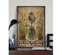 Segni Targa in Metallo Into The Garden I Go To Lose My Mind And Find My Soul,Parete in Metallo Posters,Decorazione,Bagno,Segno Plaque,Cucina S