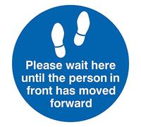 Segni vichinghi Please wait here until the person in front has move forward sign - Floor Vinyl.