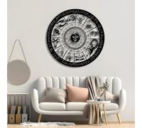 Segni zodiacali in metallo da parete, oroscopo astrale da parete, decorazione artistica vintage, scultura moderna per la casa, soggiorno, camera da letto, corridoio e scale, regalo naturale per