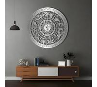 Segni zodiacali in metallo da parete, oroscopo astrale da parete, decorazione artistica vintage, scultura moderna per la casa, soggiorno, camera da letto, corridoio e scale, regalo naturale per l