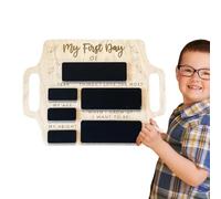 Segno 1° giorno 'asilo - Legno riutilizzabile per il giorno scolastico 9 x 12 pollici - Materiale scolastico, cartello per il ritorno a scuola per ricordi duraturi, feste scolastiche
