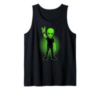Segno A Mano Extraterrestre Metalhead Le Corna del Diavolo Canotta