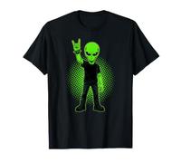Segno A Mano Extraterrestre Metalhead Le Corna del Diavolo Maglietta