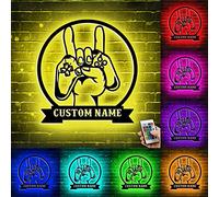 Segno al neon del giocatore personalizzato per la decorazione della parete, Gamepad Controller forma luci al neon segno accessori per la sala da gioco, cool console di gioco