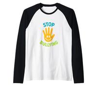 Segno Anti bullismo Segnale Stop Bulling Segnale Hashtag Stop Bully Maglia con Maniche Raglan