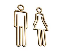 Segno, cartello della porta - Adesivo per decorazioni da parete segno | Simboli di maschile e femminile moderni, segnaletica unisex per il ristorante